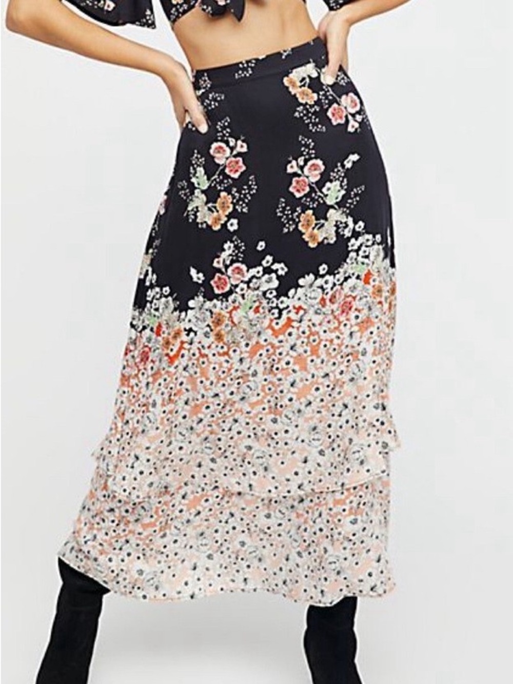 Free People Floral Skirt